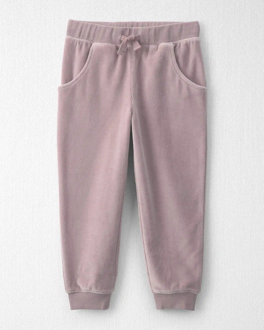 Toddler Girl 2-Piece Organic Cotton Velour Top & Pant Set