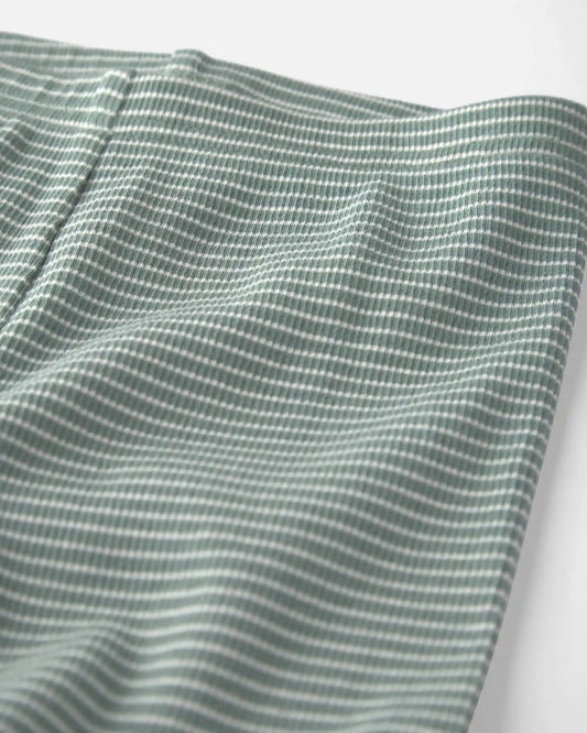 Toddler 2-Piece Organic Cotton Ribbed Pajamas in Stripes
