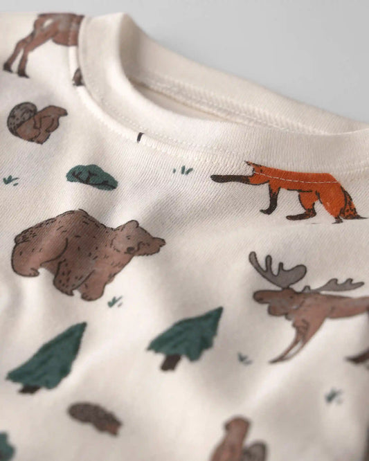 Toddler 2-Piece Organic Cotton Pajamas in Woodland Creatures
