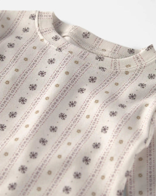 Toddler Girl 2-Piece Organic Cotton Pajamas in Snowflakes