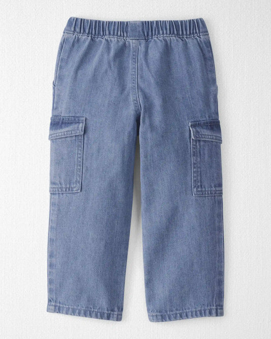 Toddler Organic Cotton Denim Cargo Pants