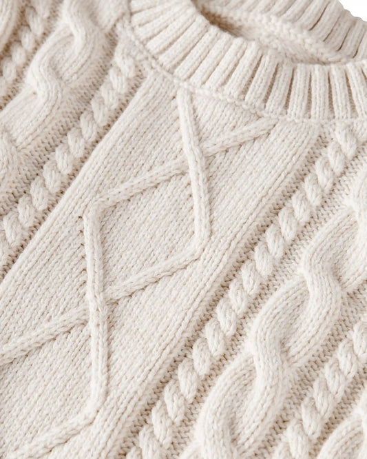 Toddler Organic Cotton Cable Knit Sweater