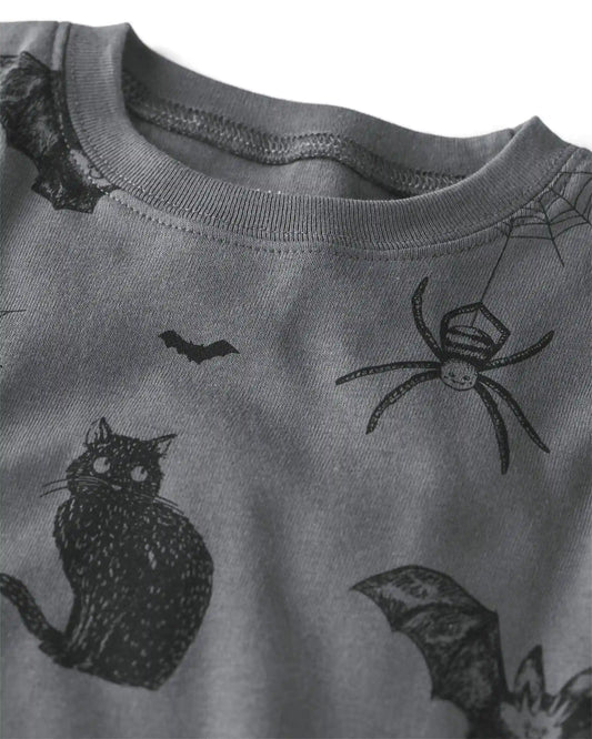 Toddler 2-Piece Organic Cotton Pajamas in Spooky Creatures