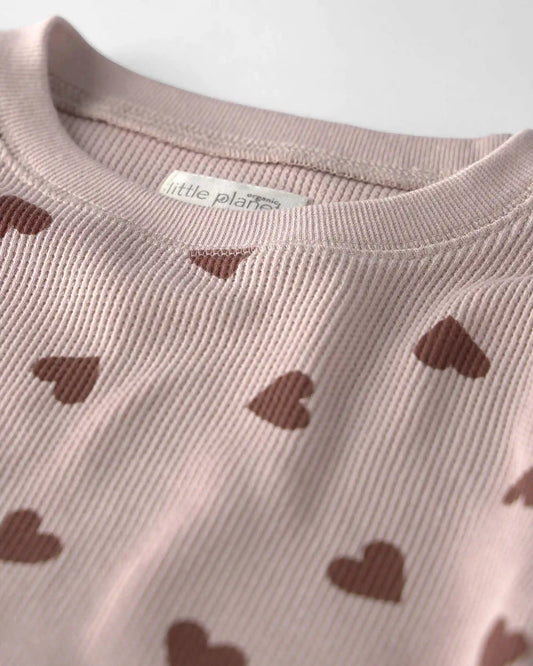 Toddler Girl Waffle Knit Top & Pant Set Made with Organic Cotton