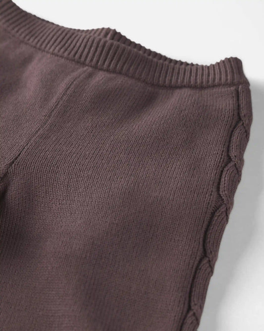 Toddler Girl 2-Piece Organic Cotton Cable Knit Sweater Top & Pant Set