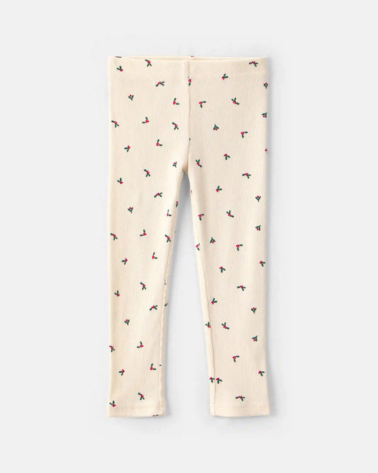 Toddler Girl 2-Piece 'Merry' Fleece Long-Sleeve Top & Pant Set - Cream