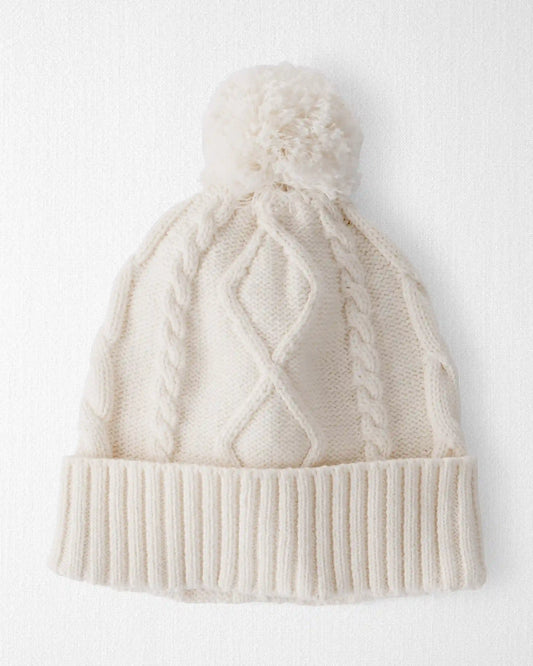 Toddler Organic Cotton Cable Knit Winter Hat