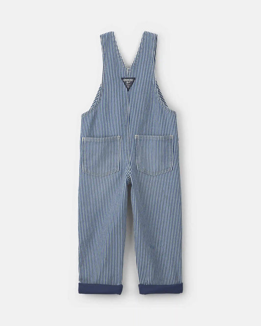Toddler Hickory Stripe Overalls - Blue