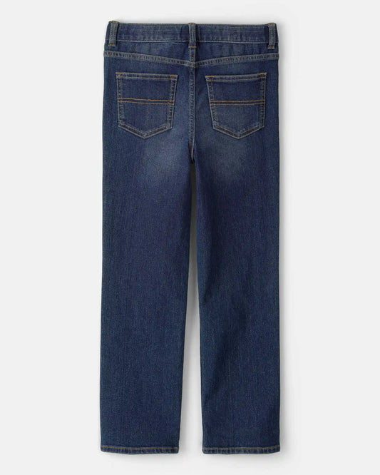 Boys Dark Wash Relaxed-Fit Classic Jeans