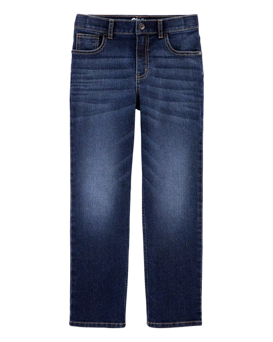 Kid Dark Wash Husky-Fit Classic Jeans
