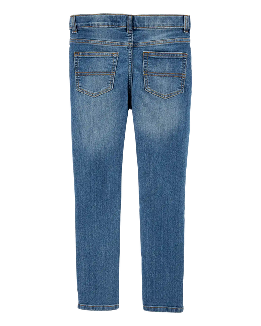 Boys Medium Blue Wash Skinny-Leg Jeans