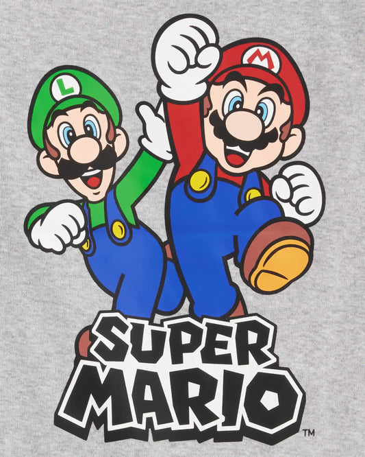 Boys Super Mario Bros™ Snug Fit Cotton 2-Piece Pajamas - Heather