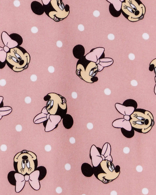 Kid Disney© Minnie Mouse Coat-Style Loose Fit 2-Piece Pajamas - Pink