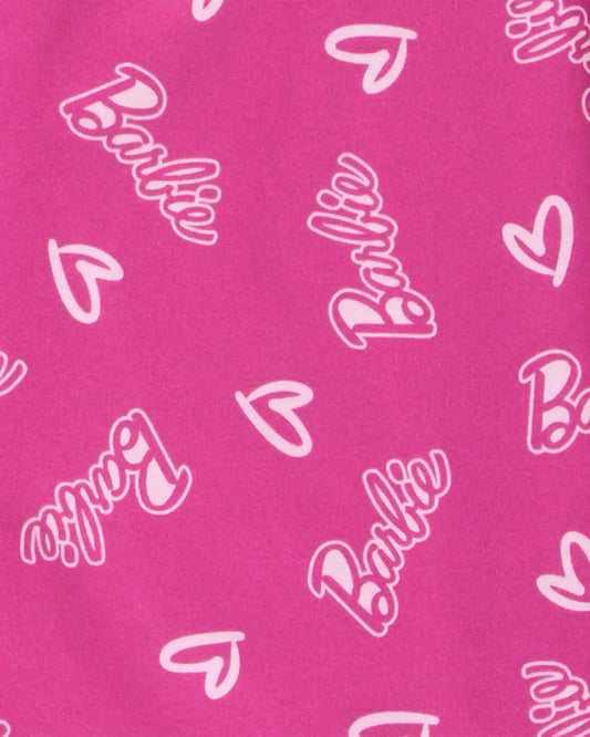 Kid Barbie Coat Style Loose Fit 2-Piece Pajamas - Pink
