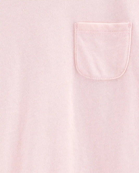 Kid Solid Short-Sleeve Fashion Top - Pink