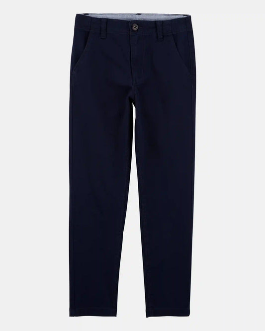 Kid Slim Tapered Chino Pants - Navy