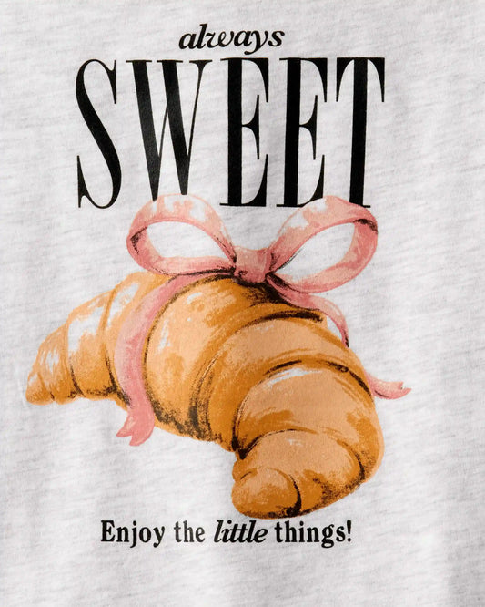 Girls Always Sweet Long-Sleeve Graphic Tee - Grey