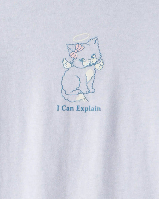 Girls Cat Long-Sleeve Graphic Tee - Blue