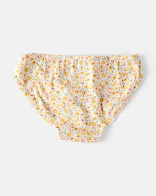 Girls 7-Pack Heart Floral Bikini Underwear - Blue/Purple
