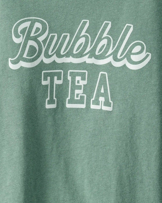 Girls Bubble Tea Short-Sleeve Graphic Tee - Green