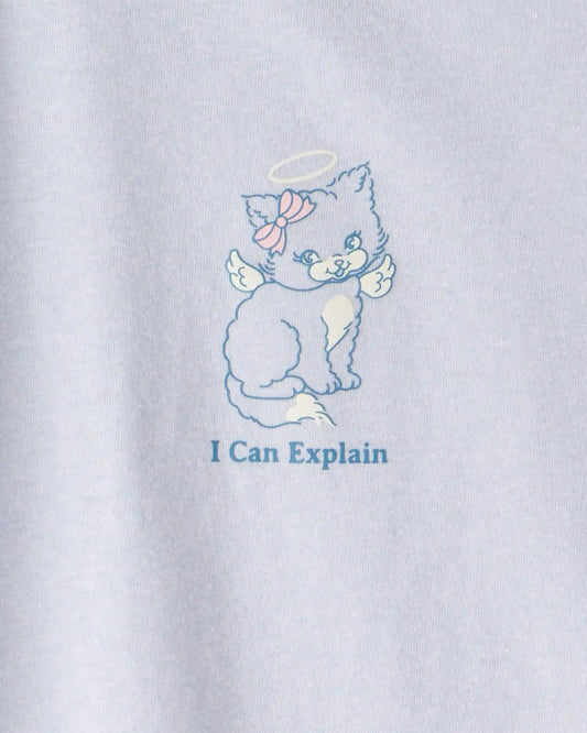 Girls Cat Short-Sleeve Graphic Tee - Blue