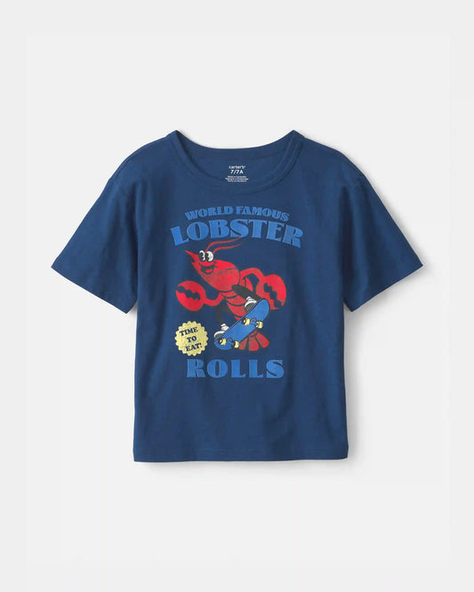 Boys Lobster Graphic Tee - Blue