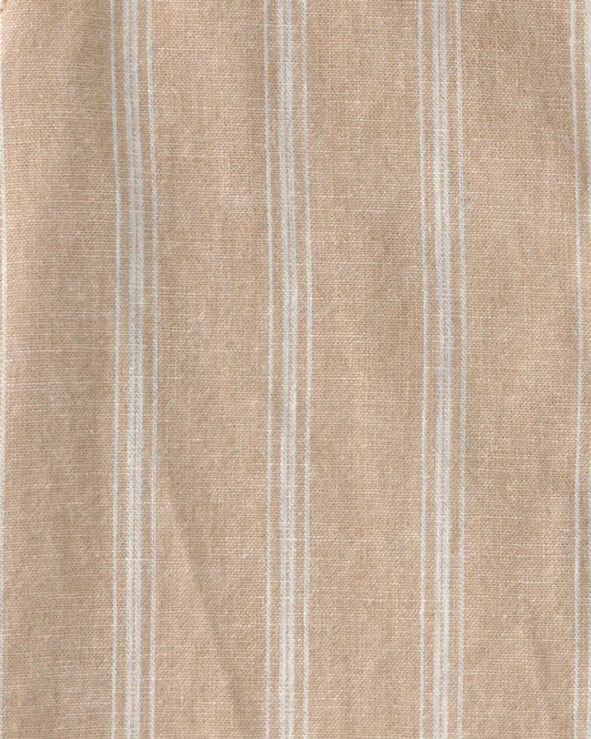 Boys Striped Button-Down Shirt - Brown