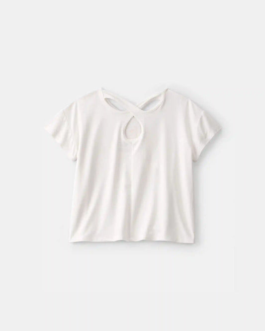 Girls 'Welcome to My World' Active Top - White