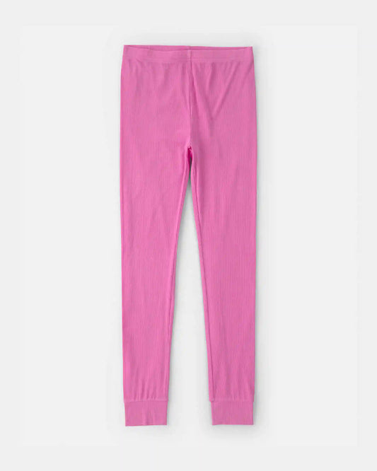 Girls PurelySoft Short-Sleeve Snug Fit 2-Piece Pajama Set - Pink