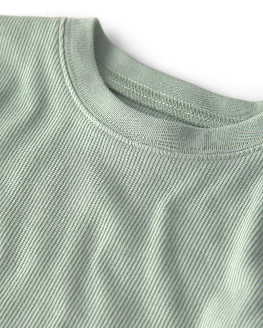 Kids 2-Piece Organic Cotton Ribbed Pajamas