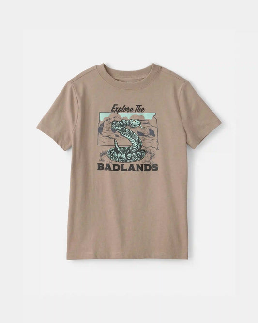 Boys Badlands Snake Graphic Tee - Brown