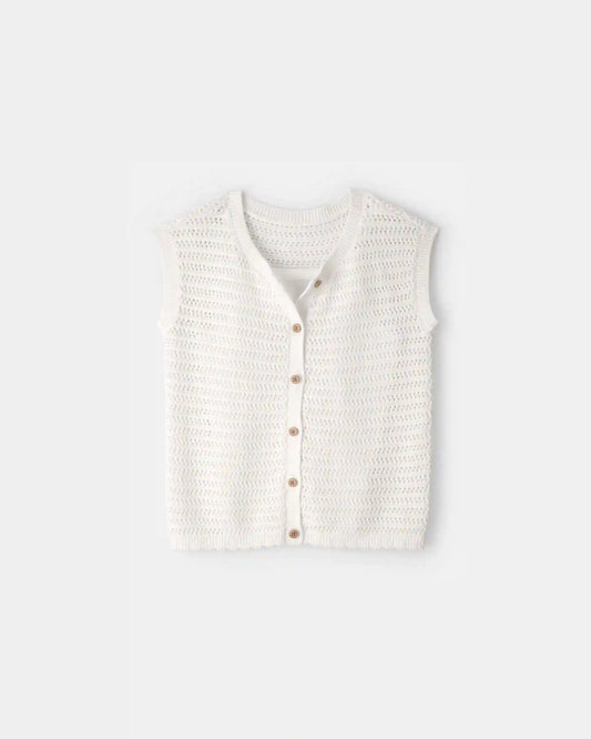 Girls 2-Piece Sweater Top Set - White