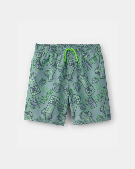 Boys Minecraft® Swim Trunks - Green