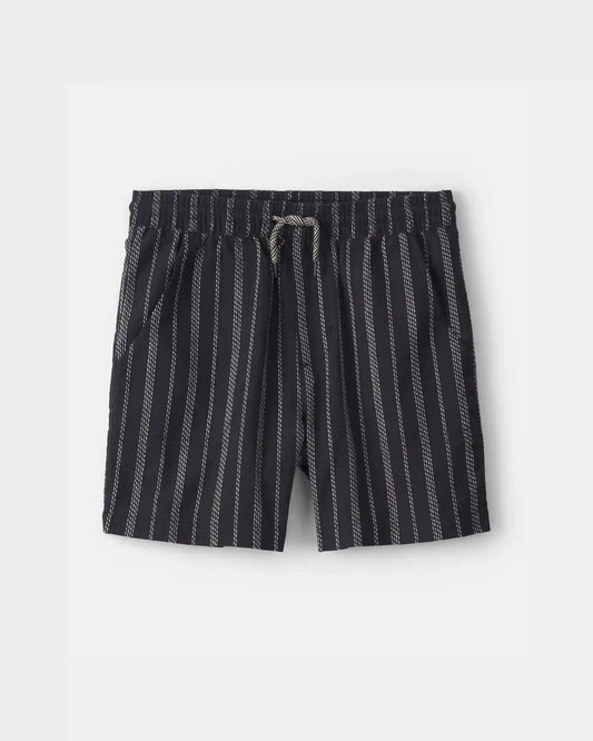 Boys Striped Shorts - Black