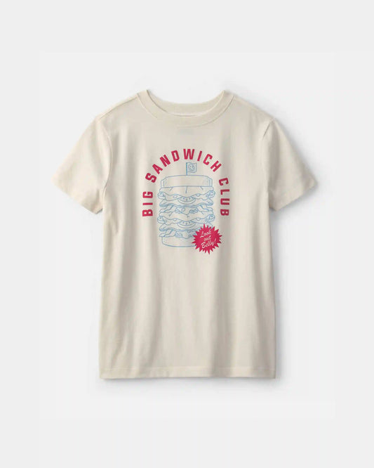 Boys 'Big Sandwich Club' Graphic Tee - Ivory