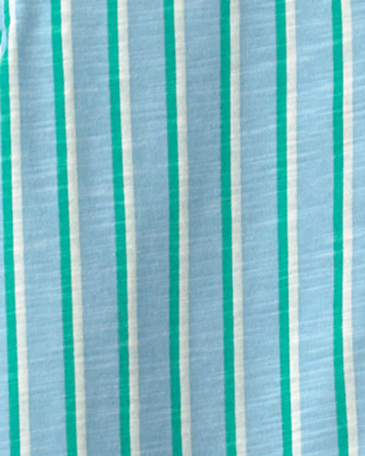 Boys Striped Short-Sleeve Button-Down Shirt - Blue