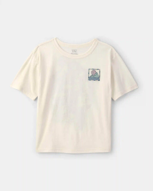 Boys Landscape Graphic Tee - Cream