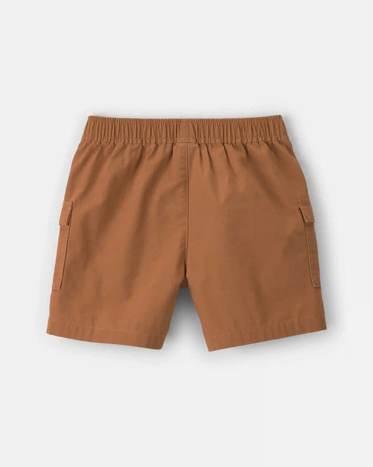 Boys Canvas Cargo Shorts - Brown