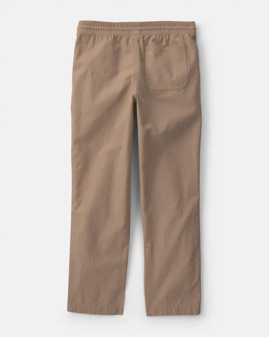 Boys Canvas Pull-On Pants - Khaki