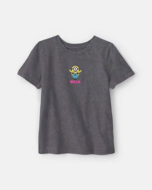 Girls Despicable Me Minions Graphic Tee - Grey