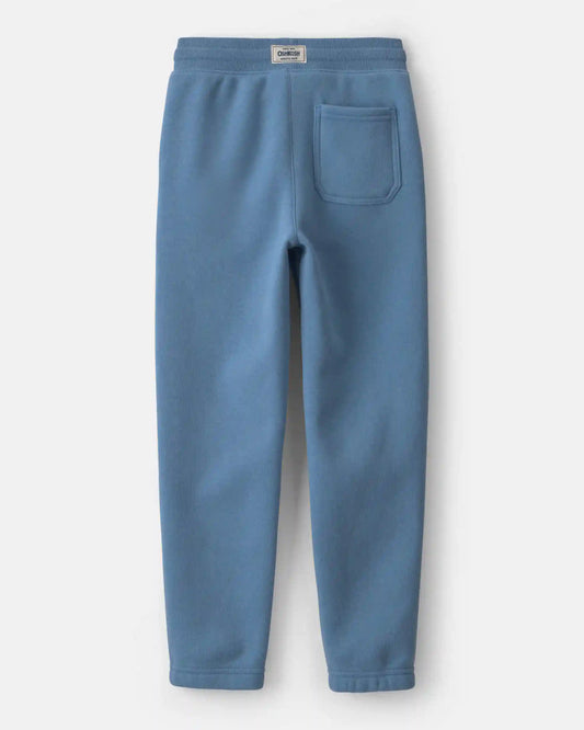 Boys Fleece Drawstring Knit Joggers - Blue