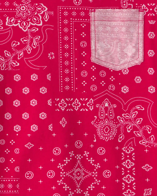 Boys Bandana Pocket Tee - Red