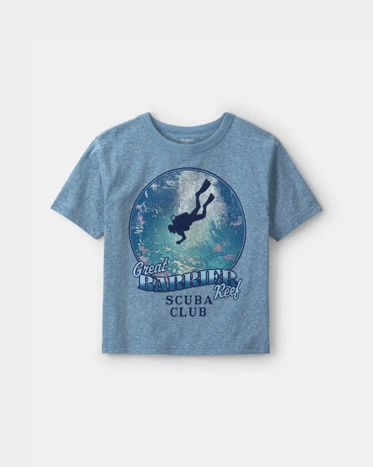Boys 'Scuba Club' Graphic Tee - Blue