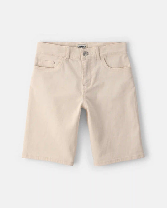 Girls Twill Baggy Shorts - Cream
