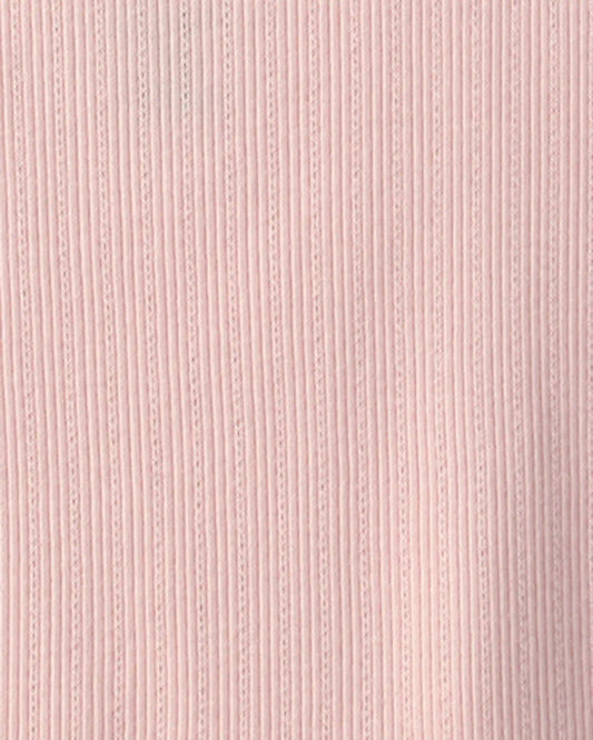 Girls Ruffle Ribbed Tank Top - Pink