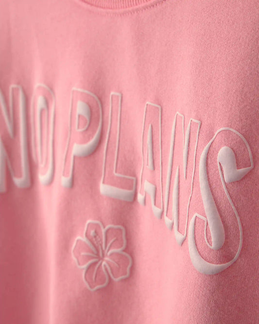 Girls 'No Plans' French Terry Top - Pink