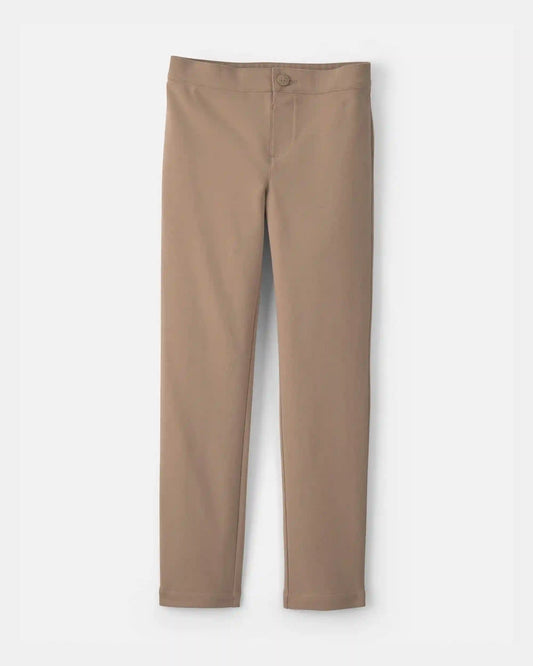 Girls Uniform Ponte Skinny Pants - Khaki