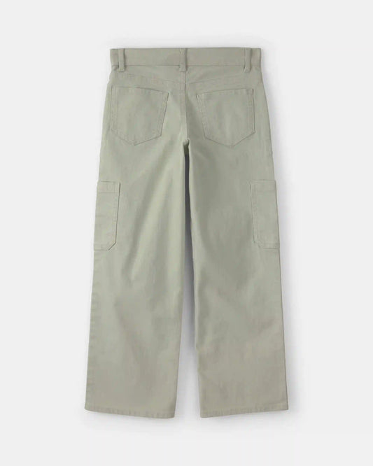 Girls Straight-Leg Cargo Pants - Green