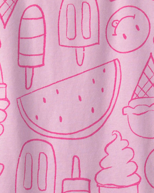 Girls Summer Treats Top - Pink