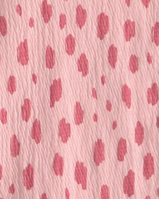 Girls Dots Short-Sleeve Top - Pink